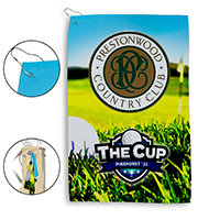 Full-Color Waffle Weave Golf Towel